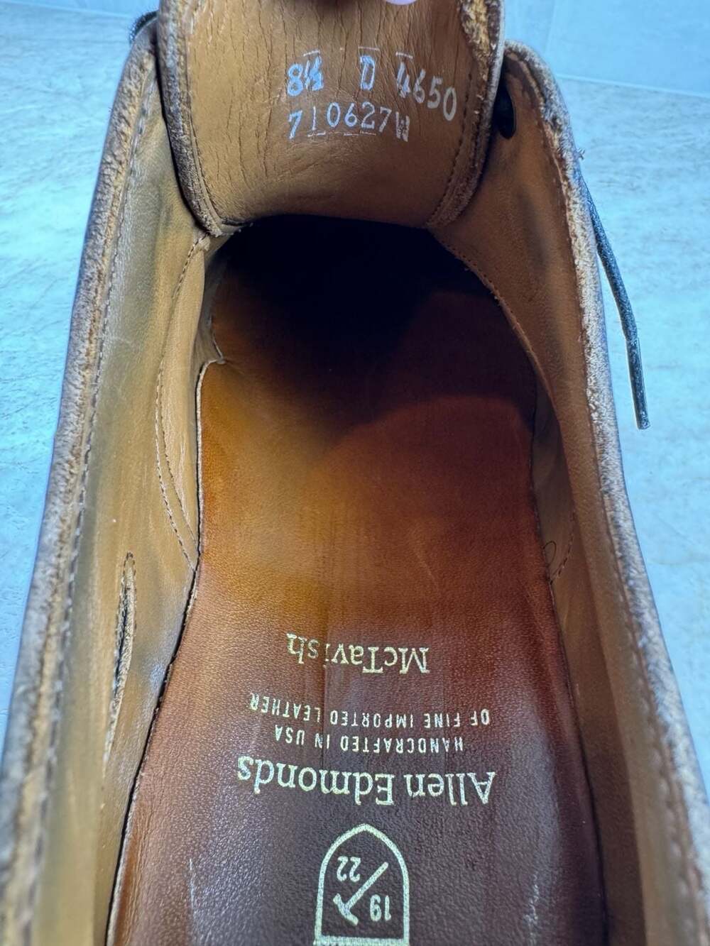 Allen Edmonds McTavish Wingtip Oxford Black Leather Men’s Shoes Size 8.5 - Picture 12 of 16